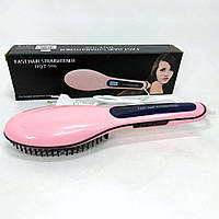 Расческа выпрямитель Fast Hair Straightener. GU-459 Цвет: розовый