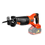 Пила шабельна акум. RS18/150BL 18В, 0-3000х/хв, дерево/кол.мет/сталь-150/22/10мм, КАРКАС (без АКБ і ЗП), фото 2