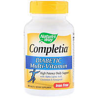 Комплекс для профилактики диабета Nature's Way Completia Diabetic Multi-Vitamin Iron Free 90 Tabs PS