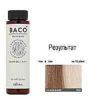 Напівперманентна система фарбування у вигляді гелю Kaaral Baco Color Glaze 10.0 платиновий блондин, 60 мл