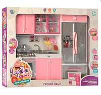 Кухня для кукол Барби с мебелью большая плита мойка холодильник 29 см хит