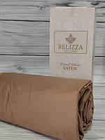 Простынь на резинке с наволочками Belizza Espresso 180х200см Сатин 16290 PS