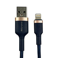 Кабель Mibrand MI-71 Metal Braided Cable USB for Lightning 2.4A 1m Navy Blue MIDC/71LNB-00001 PS