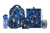 Шкільний набір Kite Blocks для першокласника (рюкзак, пенал, сумка) 35x26x13.5 см, 12 л (SET_K24-555S-6 )