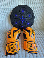 Музыкальный боксерский тренажер Music Boxing Machine с Bluetooth и встроенным динамиком + перчатки взрослые