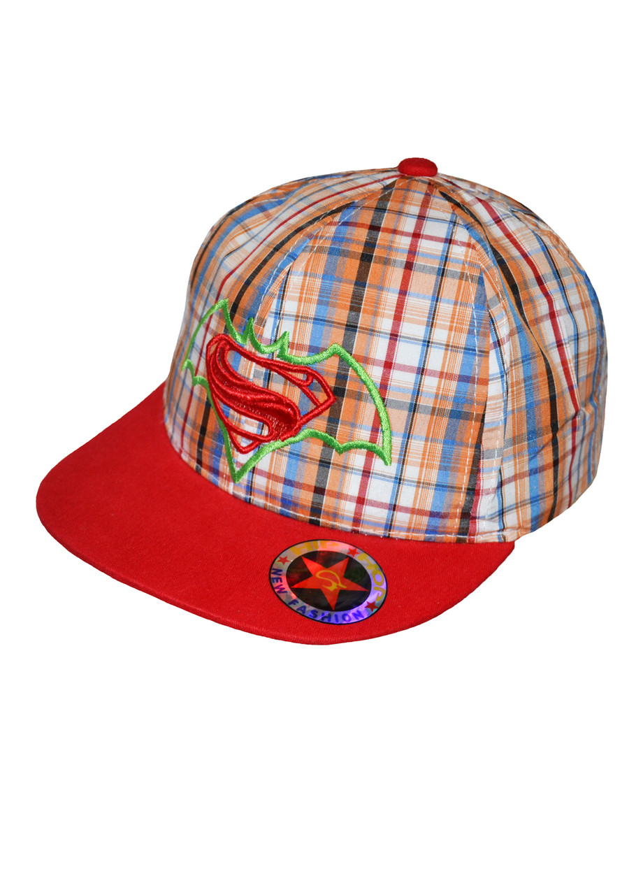 Бейсболка хлопчику з прямим козирком Супермен і Бетмен