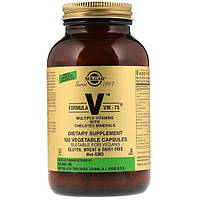 Витаминно-минеральный комплекс Solgar Formula V VM-75 Multiple Vitamins with Chelated Minerals 120 Veg Caps PS