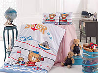 Постельное белье в кроватку для новорожденных Nazenin Sailor Ранфорс Хлопок 17101 PS