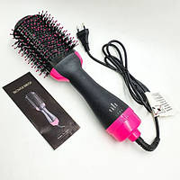 Фен Щетка расчёска 3в1 One step Hair Dryer 1000 Вт 3 режима выпрямитель для укладки волос стайлер с HB-334