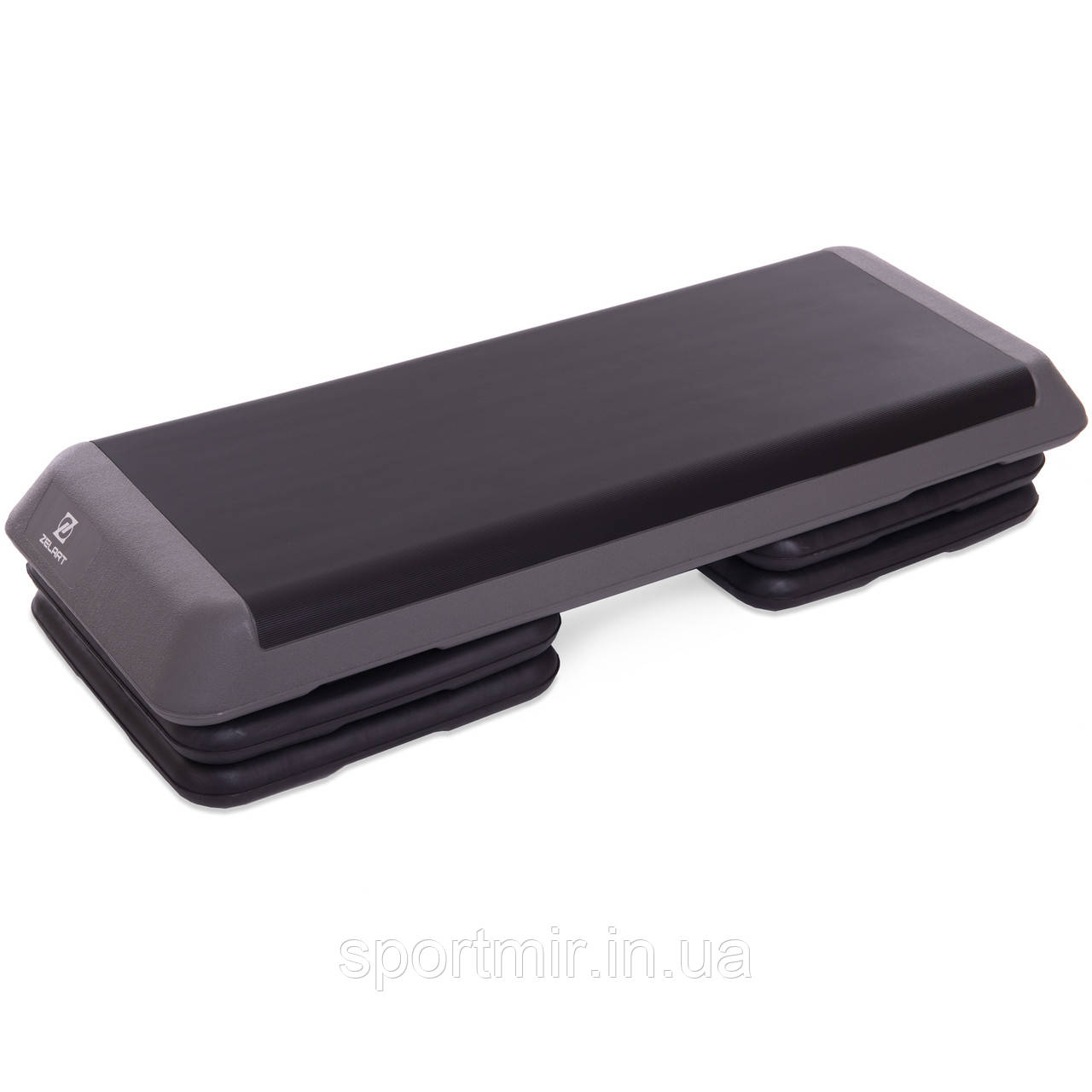 Степ-платформа Zelart FI-6772 110x41x20см чорний-сірий, фото 1