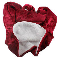 Толстовка-плед с капюшоном Huggle Hoodie красный 1121 PS