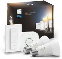 Комплект для умного дома PHILIPS HUE White ambiance Zestaw startowy 2 szt. E27 1100lm (929002468406)