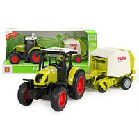 Игрушка Трактор с прицепом со звуковыми и световыми эффектами Farmland Зеленый 15308 PS