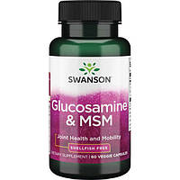 Препарат для суставов и связок Swanson Ultra Glucosamine & MSM - Shellfish Free 60 Veg Caps PS
