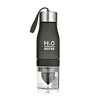 Спортивна пляшка-соковитискач H2O Water bottle Чорна 4685 PS