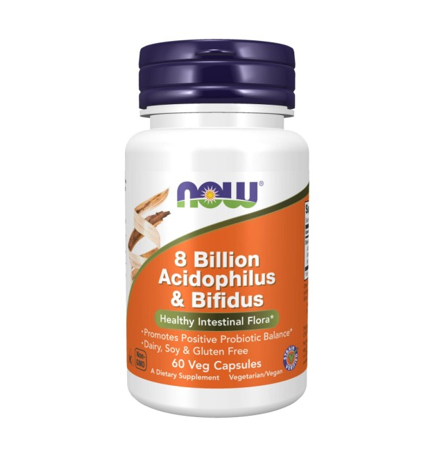 Пробіотик Now Foods 8 Billion Acidophilus & Bifidus 60 vcaps (1086-2022-10-2604)