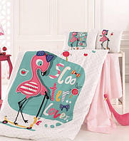 Постельное белье в кроватку для новорожденных Belizza Flamingo Ранфорс Хлопок 16320 PS