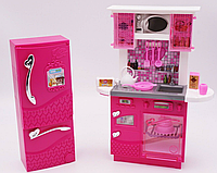 Кухня для Барби для кукол набор кукольной мебели холодильник мойка духовка аксессуары хит