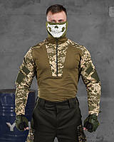 Боевая рубашка убакс пиксель рип-стоп, Тактический убакс с липучками под шевроны пиксель для ВСУ Украины