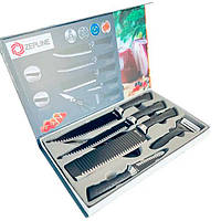 Набір кухонних ножів з нержавіючої сталі 6 предметів Zepline ZP-035 9674 PS