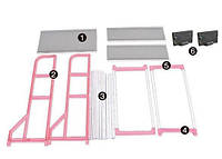 Полка-стеллаж для стиральной машины Розовая 6816 PS