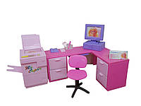 Офис для кукол Барби мебель кукольная стол стул Gloria хит