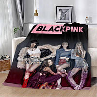 Плед BlackPink качественное покрывало с 3D рисунком размер 135х160 хит