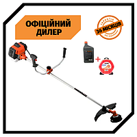 Мотокоса для дому та дачі GTM CN430F з ножем і косильною головкою Tap'n'Go (1.35 кВт) Двотактний тример PAK