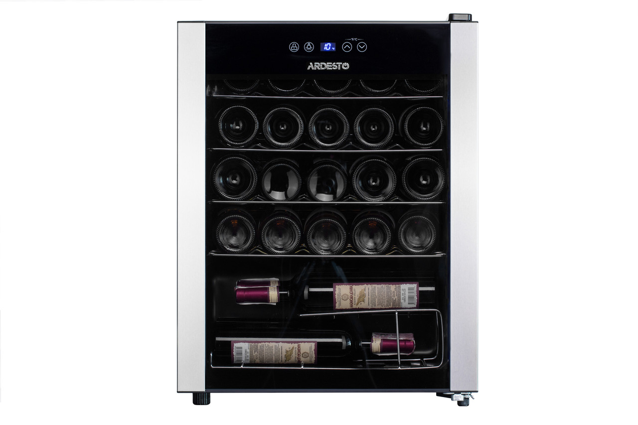 ARDESTO Холодильник для вина, 64.2x48х44, мороз.відд.-66л, зон - 1, бут-24, ST, диспл внутр., чорний  Купуй Це Galopom