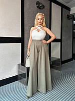 Жіночі широкі лляні брюки, фото 7