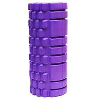Ролик для йоги массажный (спина и ног)OSPORT 14*33см Фиолетовый 14282 PS