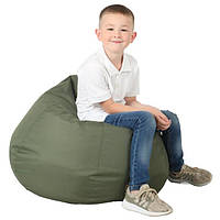 Крісло - Мішок, груша для дитячих і ігрових кімнат, 80х100 см, Хакі хіт