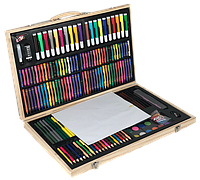 Набор для рисования в деревянном чемоданчике 220 предметов 3013 PS