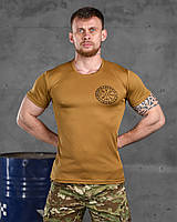 Тактическая футболка койот потоотводящая Odin Руны, Военная футболка койот coolmax для ВСУ Украины