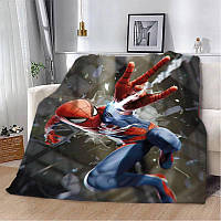 Плед Человек-паук Паутинные приключения качественное покрывало с 3D рисунком размер 135х160 хит