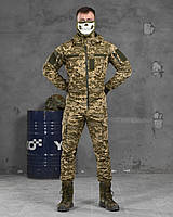Тактический костюм пиксель ВСУ с липучками под шевроны, Военная форма пиксель ВСУ рип-стоп для ВСУ Украины