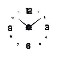 Часы настенные 3D DIY Clock NEW (с цифрами) Black 2730 PS