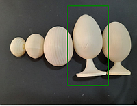 Дерев'яне яйце страуса на підставці Писанка заготівля для творчості декору, хобі великодні, декупажу