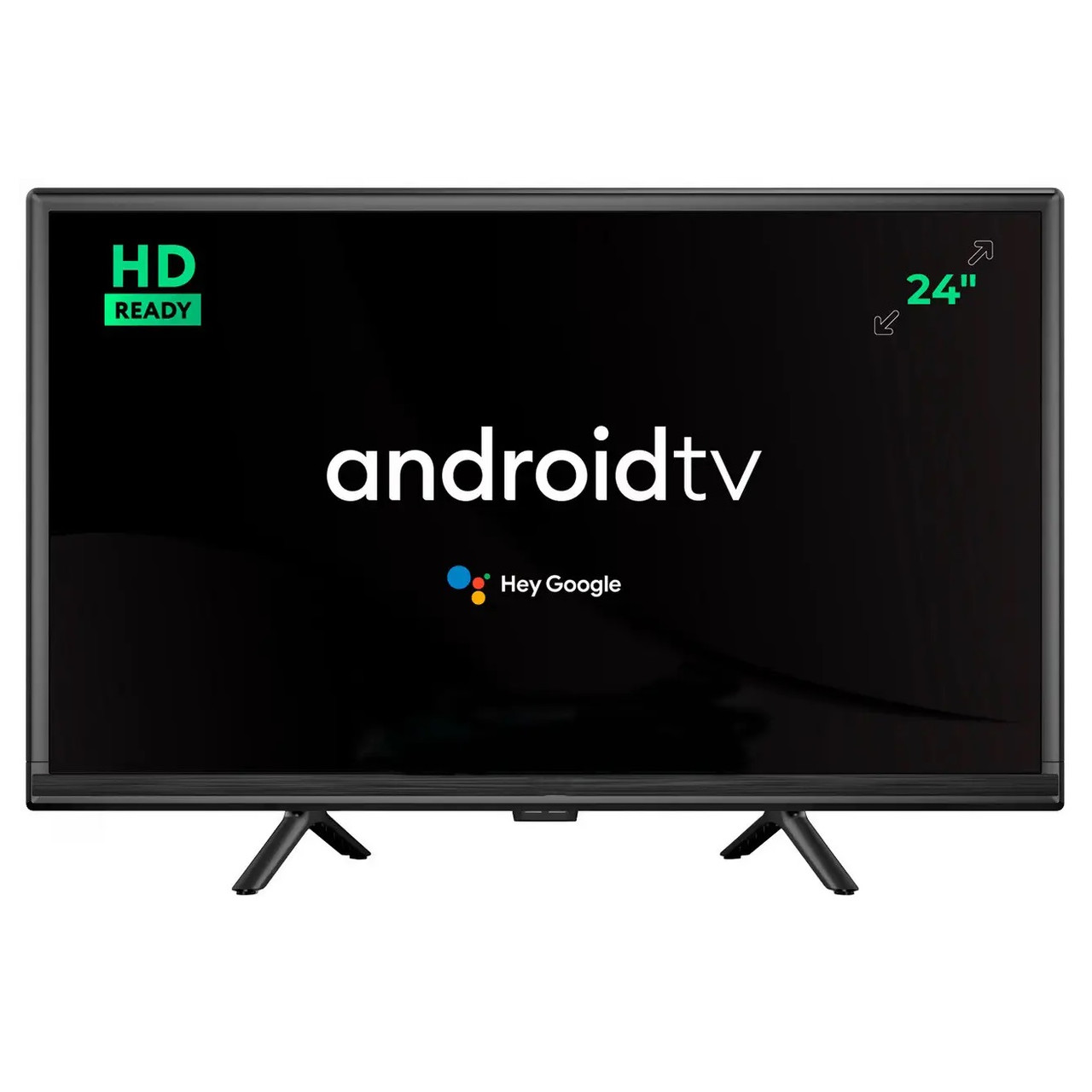 Телевізор RIAS 24" UA24S00 SmartTV 1/8 GB LCD LED Wi-Fi T2/USB/HDMI Android 13 Black (3_04788)