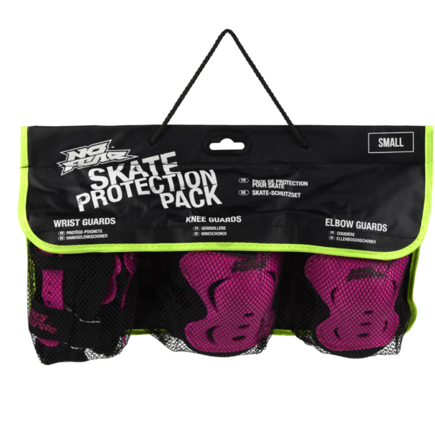 Дитячий комплект захисту «Maraton No Fear» для катання на велосипеді та скейті (рожевий, чорний).