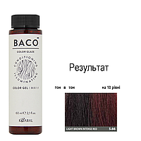 Напівперманентна система фарбування  Kaaral Baco Color Glaze 5.66 світлий шатен інтенсивний червоний, 60 мл
