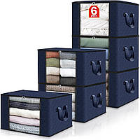 Набір Органайзерів для білизни та одягу - 6 штук, ящики тканинні коробки для зберігання речей