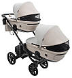Коляска 2 в 1 для двійні Bair Kiwi DUO ECO BKD-32/33 бежевий / капучино, фото 5