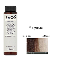 Напівперманентна система фарбування  Kaaral Baco Color Glaze  8.0 світлий блондин, 60 мл