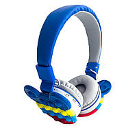 Наушники детские накладные беспроводные POP IT AKZ K30 FM MP3 Bluetooth синий
