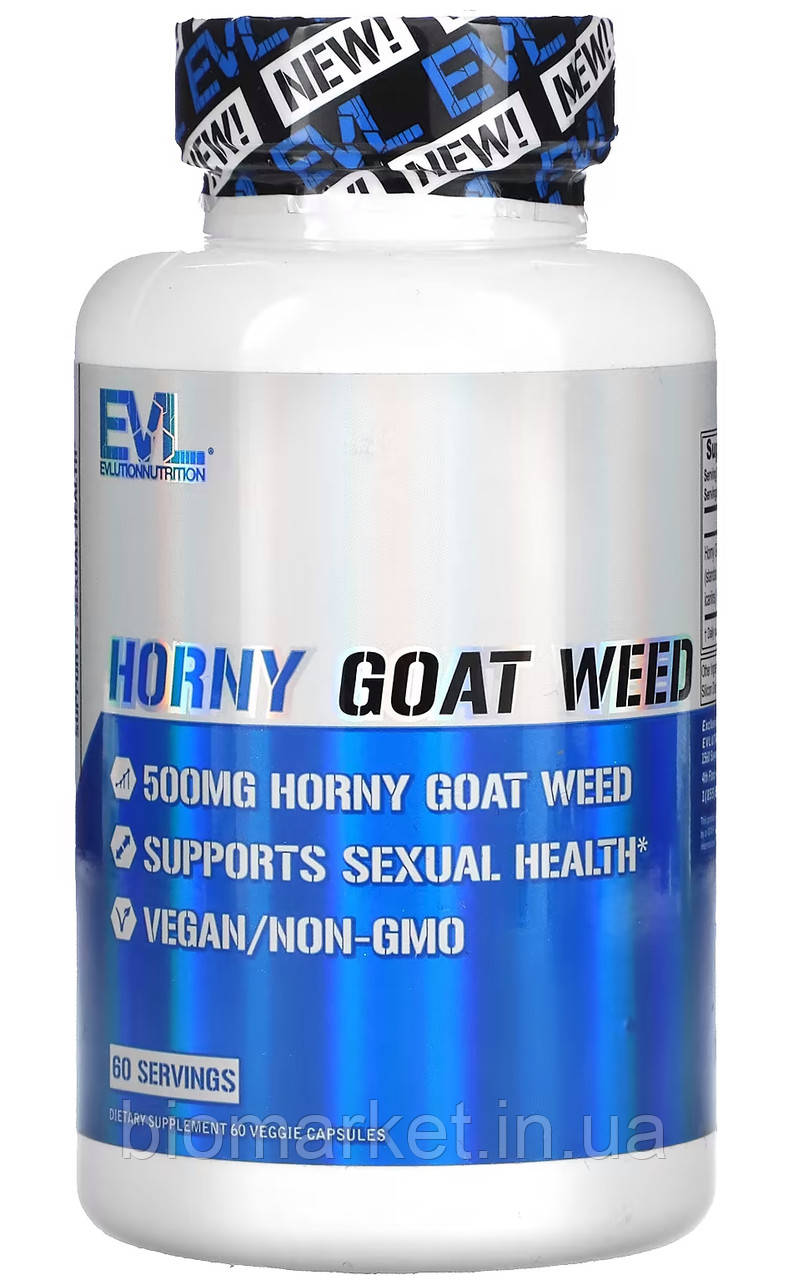 Горянка (Horny goat weed) 500 мг 60 капсул EVLution Nutrition
