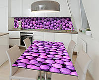 Наклейка 3Д виниловая на стол Zatarga «Пурпурная пудра» 650х1200 мм для домов, квартир, столо GT, код: 6443731