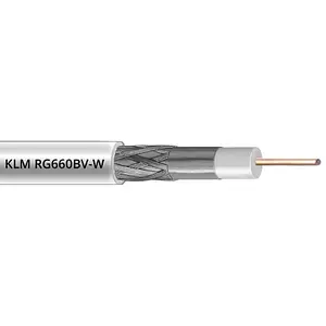 Коаксіальний кабель KLM RG660BV-W White сталь обміднена, 100м (RG660BV-W (reel 100m) KLM.)