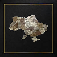 Деревянная карта Украины, многослойная 3D, настенная, 50*35 см