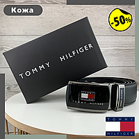 Чоловічий шкіряний ремінь tommy hilfiger Шкіряний ремінь tommy Оригінальний ремінь tommy hilfiger